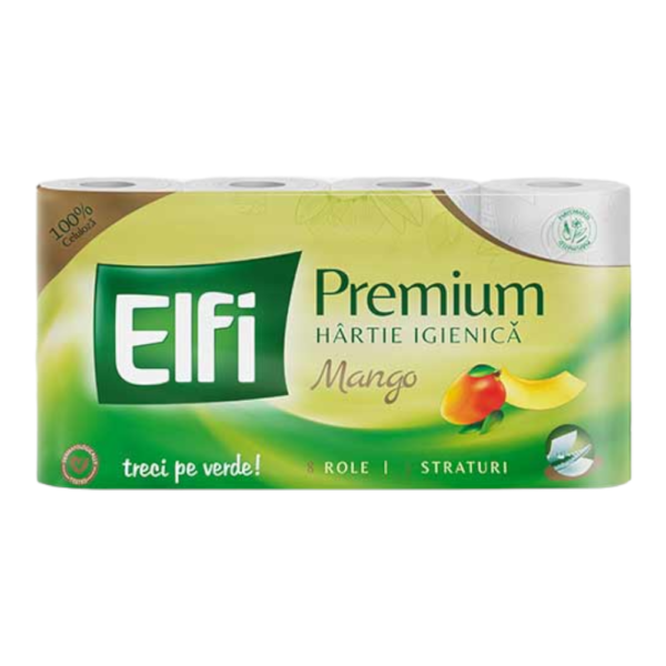 Hârtie igienică Elfi Premium Mango 8 role 3 straturi